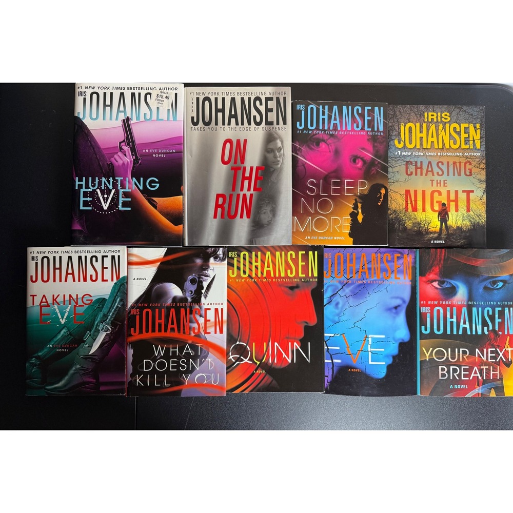 Iris Johansen Eve Duncan Series Book Lot 9 Mystery Suspense Thriller Novels‎
